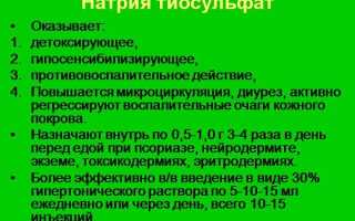Тиосульфат натрия для очищения организма: применение, отзывы врачей