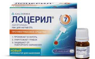 Средство от грибка ногтей Лоцерил