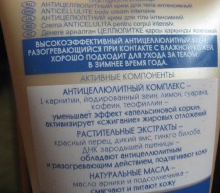 Крем от целлюлита, эффект