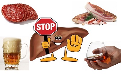 Запрещенные продукты для печени