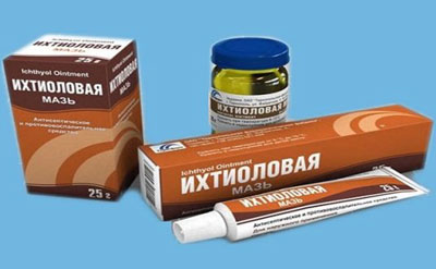 Ихтиоловая мазь вытянет гной из-под кожи
