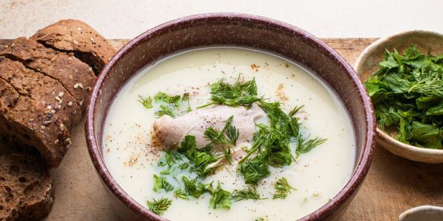 Куриный суп с яйцом и зеленью Куриный суп с яйцом и зеленью: рецепт