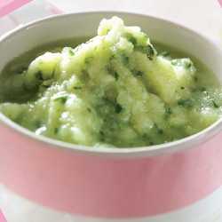 Овощное пюре с зеленью Овощное пюре из цветной капусты, картошки и зелени