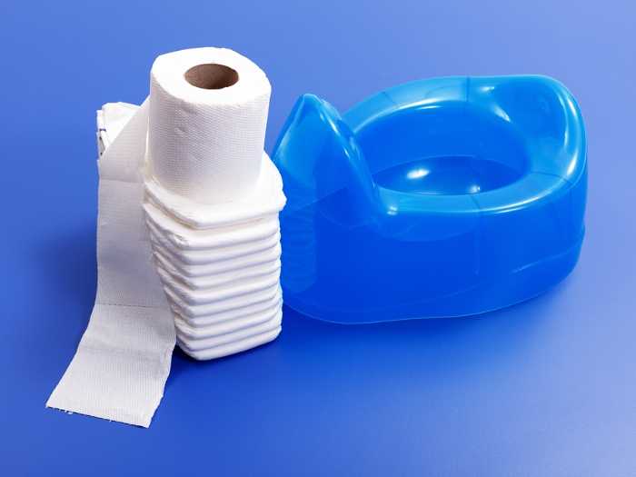 Туалетная бумага, горшок и памперсы При самостоятельности и смене режима ребенка приучают к горшку