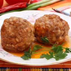 Тефтели из индейки Тефтели из индейки с рисом и зеленью