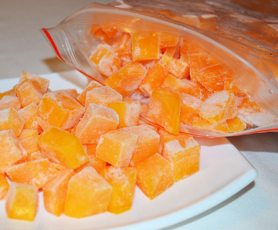 Замороженная тыква хорошо хранится