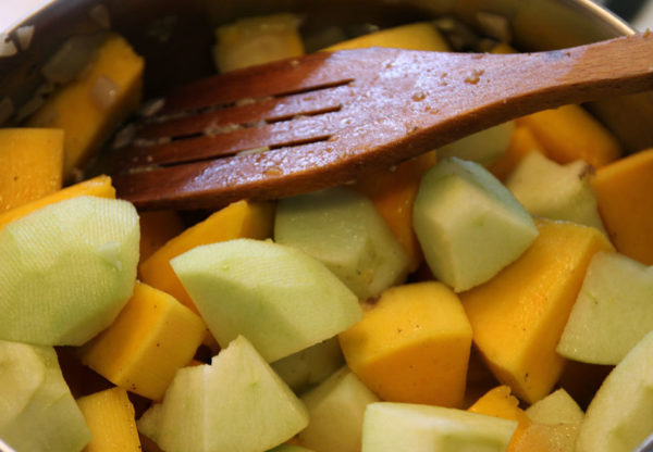 Тыквенное пюре с яблоком